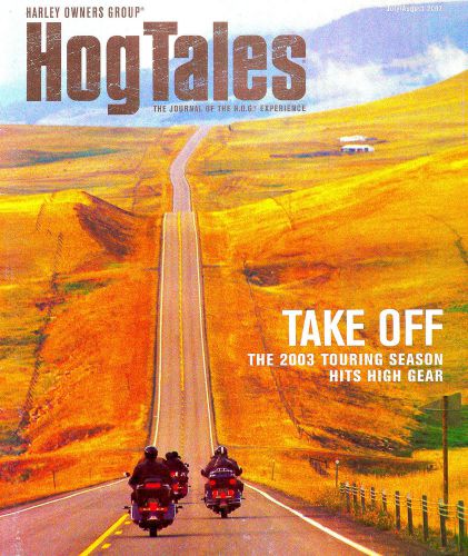 2003 july/aug harley hog tales magazine-guide to harley 100th &amp; hog 20th-sturgis