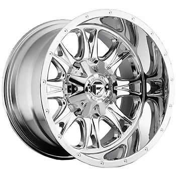 20x12 chrome fuel throttle d512 5x5.5 &amp; 5x135 -44 wheels 37x12.50r20lt tires