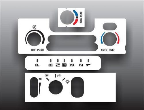 1995-1997 oldsmobile cutlass supreme white heater control switch overlay hvac