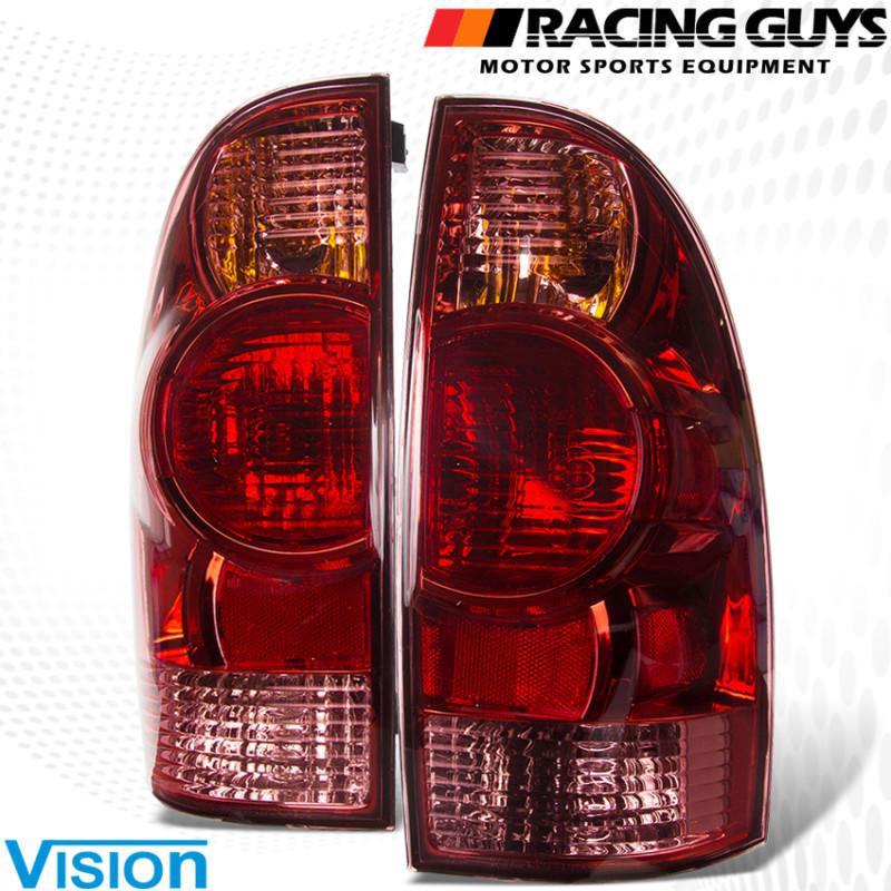 2005-2008 toyota tacoma red tail lights rear brake signal lamp replacement new