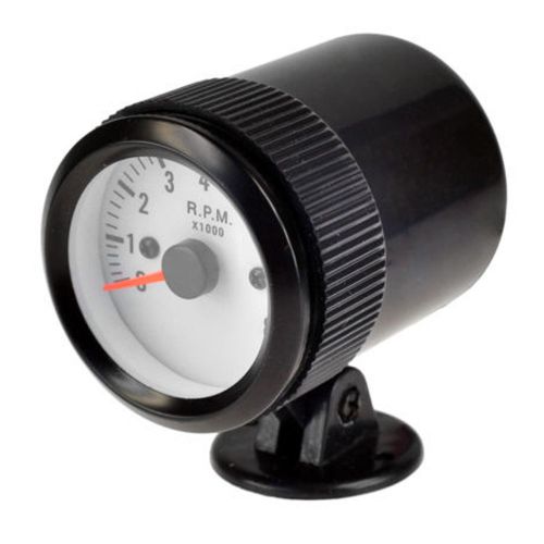 Black shell 2&#034; 52mm car universal led tacho tachometer rpm gauge meter