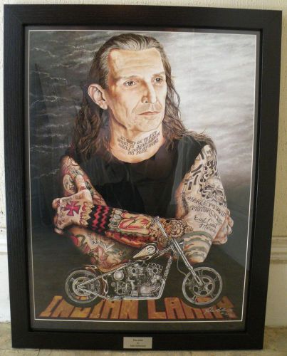 Indian larry portrait bobbers ltd edition print motorcycle art by j. guillemette