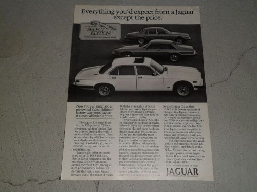 1987 jaguar xj6 series article / ad