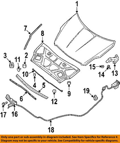 Nissan oem 65621ja000 hood release cable-release cable