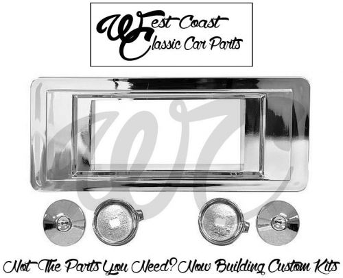 1955-1956 chevrolet bel air 210 two ten series radio bezel &amp; knob kit painted