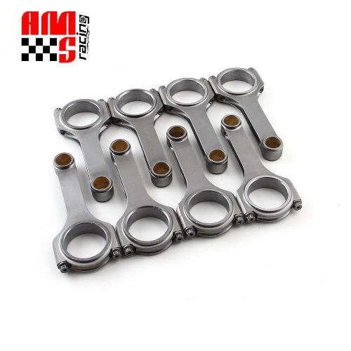 Chevy sbc 6.000 4340 forged h-beam connecting rods 1.888&#034; honda journal arp 2000