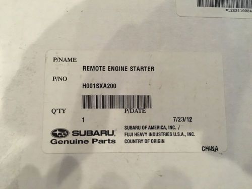 New subaru tribeca oem remote engine starter h001sxa200