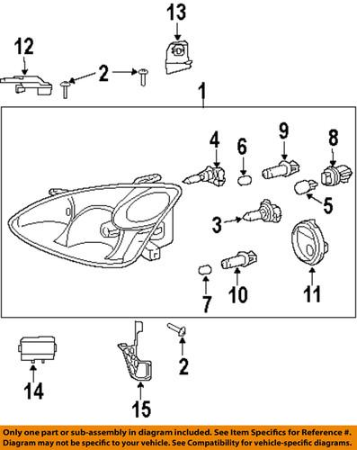 Lexus oem 811100e010 headlight-headlamp assembly