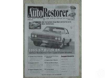 Auto restorer- 1965  1966 1967 buick gs      mopar 318 a-series v-8     12/98