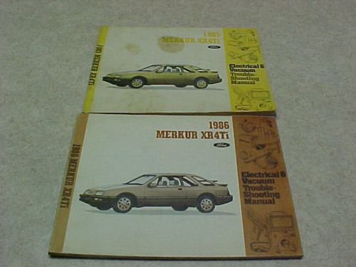 1985 and 1986 merkur xr4ti shop manuals- oem - electrical and vacuum trouble