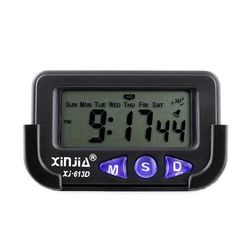 Auto car interior jumbo clock dashboard with time date alarming display