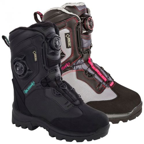 Klim women&#039;s gore-tex insulated aurora gtx boa boot - black or dark gray