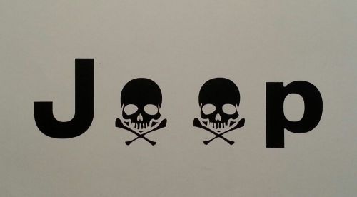 Jeep decal skull **  cj-7 cj-5 yj tj 4x4 wrangler commando  scrambler