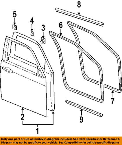 Dodge oem uq20dw1ad front door-body weather strip