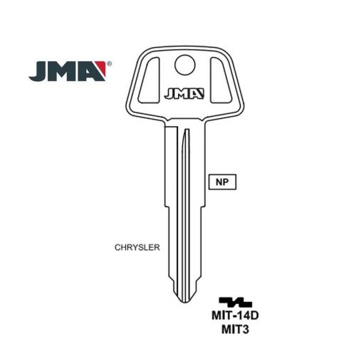 1993 - 2015 jma mitsubishi key blank / mit3 / x224 (packs of 10)