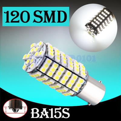 1156 ba15s 120 smd pure white tail brake turn signal 120 led light bulb lamp