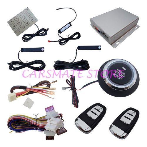 Stock in usa! smart car pke alarm system remote start push start password entry