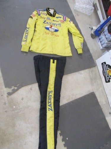 Nascar race used crew firesuit zaxbys 2 pc sfi 3-2a-5 simpson arca series  (#5)