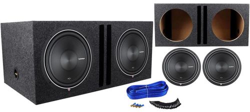 (2) rockford fosgate p1s4-12 12&#034; 1000w subwoofers+big 1.75 cu ft vented sub box