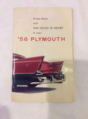 1956 plymouth motors owners manual vintage softcover