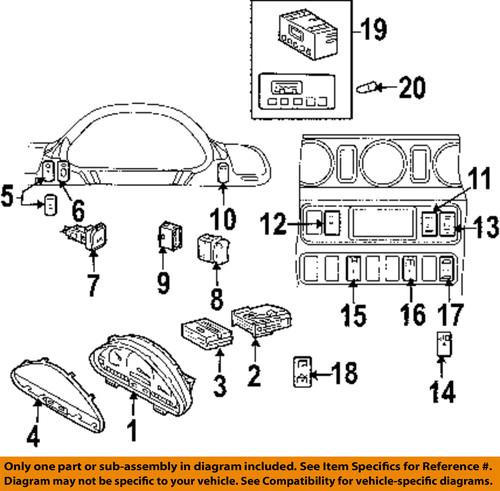 Dodge oem 5122925aa cluster & switches-switch cover