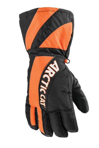 Arctic cat adult interchanger glove w/ removable liner - black / orange 5262-11*