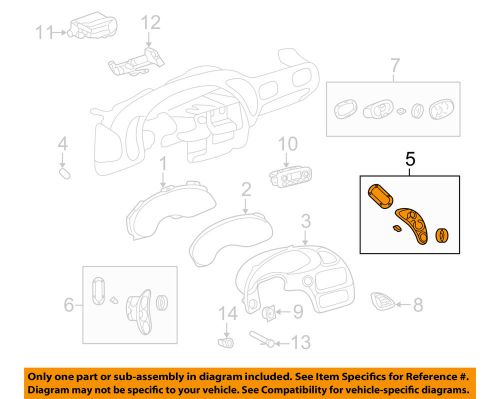 Pontiac gm oem 00-05 bonneville cluster switches-outlet assembly right 25692914