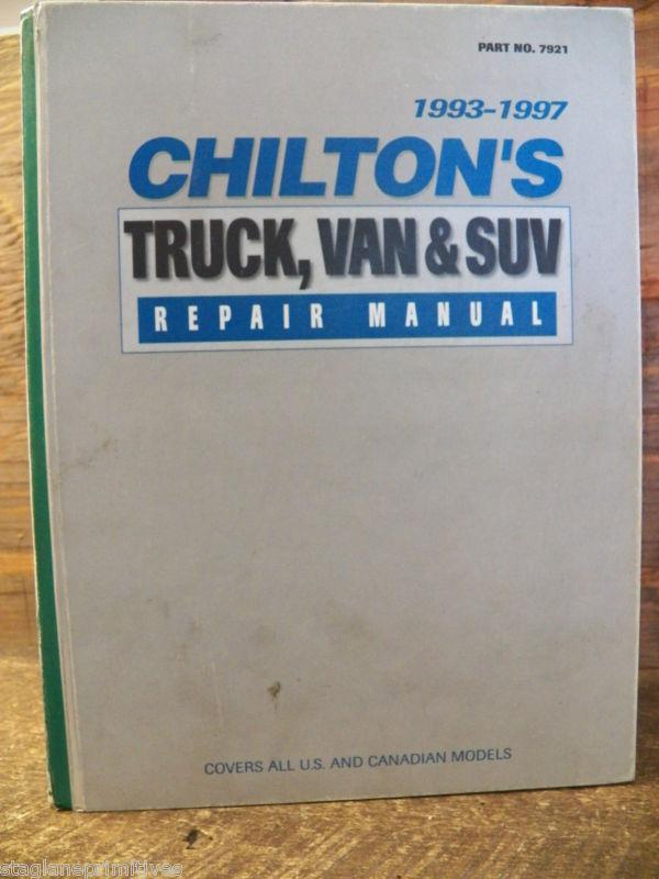 Vintage chilton's truck  van, & suv repair manual 1993-1997 inc. u.s. & canadian