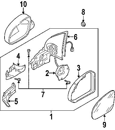 Volkswagen 1k1857508cs9b9 genuine oem housing assy