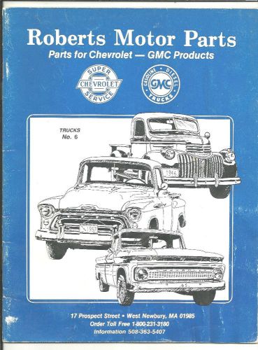Roberts motor parts catalog #6  chevrolet - gmc + coker tires cat. (2)