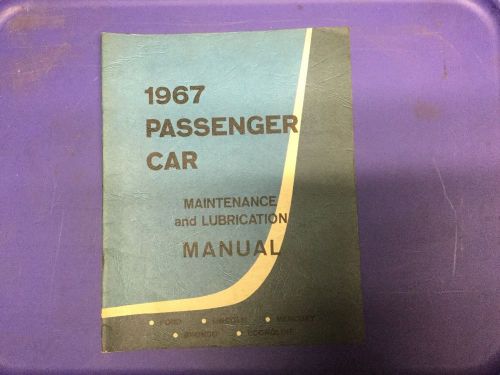 1967 ford mercury lincoln bronco  maintenance manual