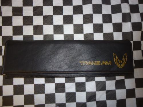 82,83,84,85,86,87,88,89,90 pontiac trans am black/gold leather glove box/pouch!!