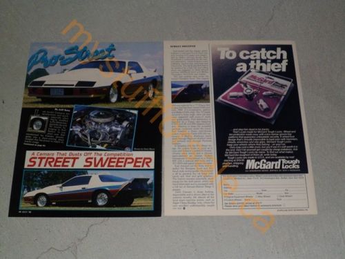 1983 chevrolet camaro pro street article / ad