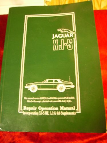 New ordered jaguar xj-s repair operation manual