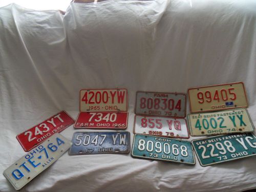 Buy Historic Ohio Car License Plates '65, '66, '67, '70, '73, '74, '77