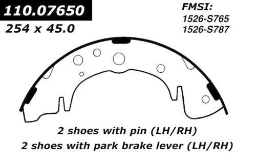 Brake shoe 765-1526 fits hyundai  santa fe 2001-2005