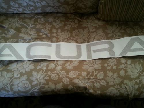 Acura windshield banner gold