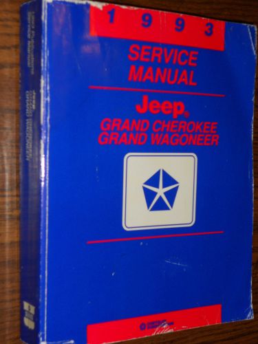 1993 jeep / grand cherokee / grand wagoneer / shop manual / original book
