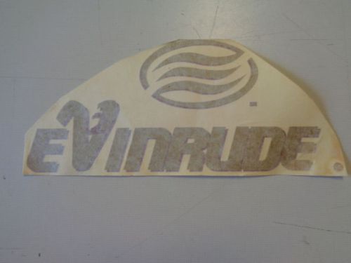 Evinrude decal gold / maroon 8 5/8&#034; x 4&#034; marine boat