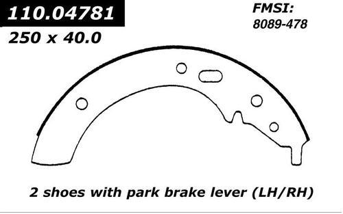 Centric 111.04781 brake pad or shoe, rear-new brake shoe-preferred