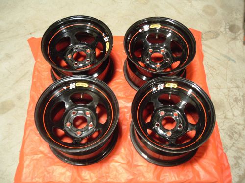 One bassett 5x5 wheel 5&#034; offset 15 x 10 inertia 5 spoke diamond aero hamke howe