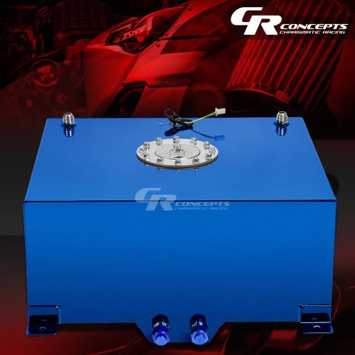 15 gallon/57l blue coat aluminum racing/drift fuel cell tank+cap+level sender