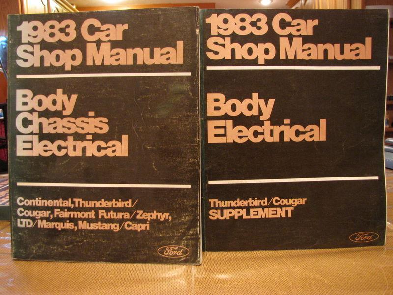 1983 ford mustang thunderbird mercury cougar service shop repair manual catalog