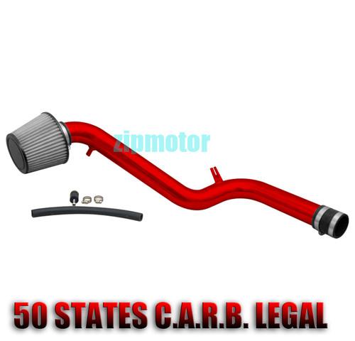 1994 1995 1996 1997 honda accord 4cyl 2.2l cold air intake+filter kit system red