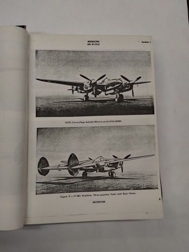 Army models p-38h-1/-5 p-38j-1/5/10/15/20/25 erection &amp; maintenance 2 vols