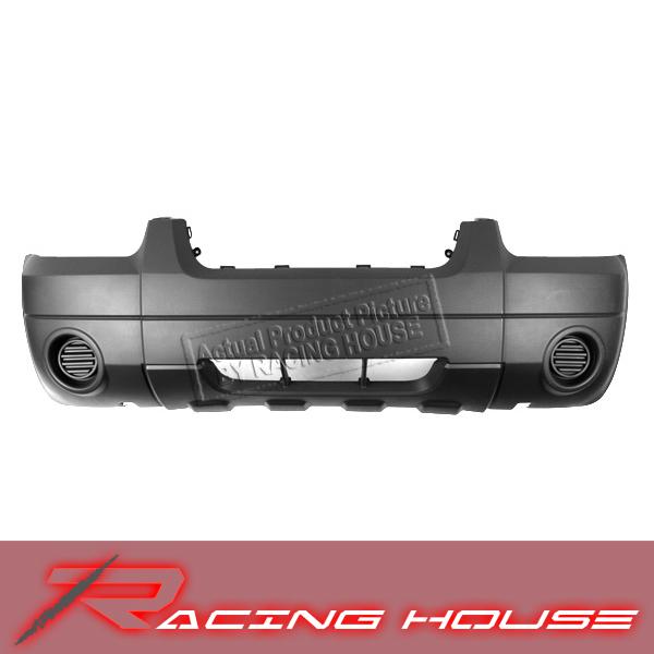 2005-2007 ford escape xls matte dark gray front bumper cover w/o fog lamp hole