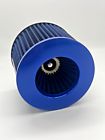 Motorsport cold air intake 76mm cone filter high flow intake kit mesh blue