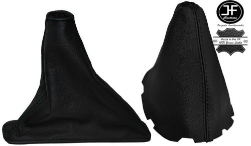 Black stitch leather gear &amp; handbrake gaiter fits toyota corolla e15 e150 07-13