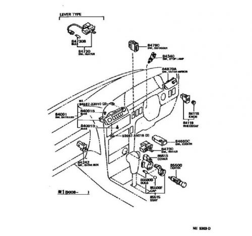 Toyota genuine switch heater 84732-22132