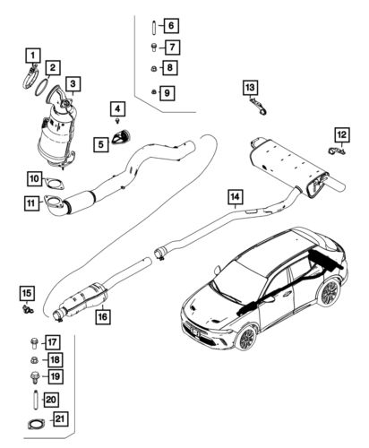 Genuine mopar catalytic converter gasket 68445197aa